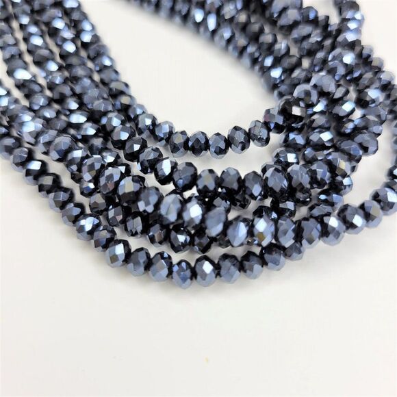Multistrand Bead Choker Bib Necklace - Picture 2 of 9